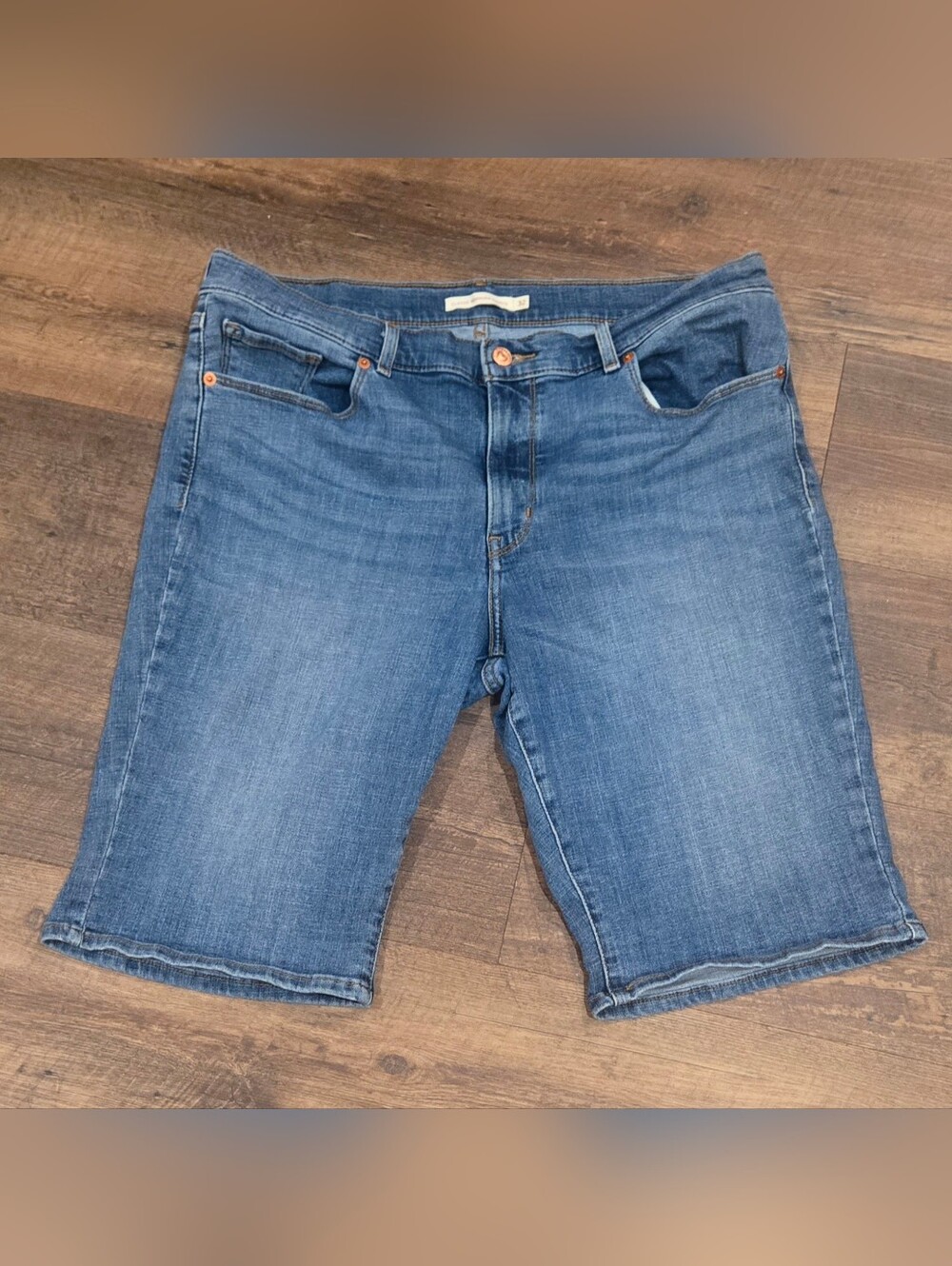 Signature by Levi Strauss Women's Blue Denim Bermuda Shorts